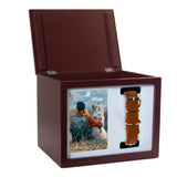 Memorial Urn/ Keepsake Box with Photo + Collar Display