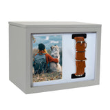 Memorial Urn/ Keepsake Box with Photo + Collar Display
